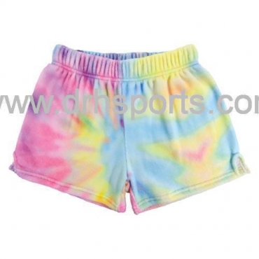 Pastel Tie Dye Plush Shorts Manufacturers in Gracefield